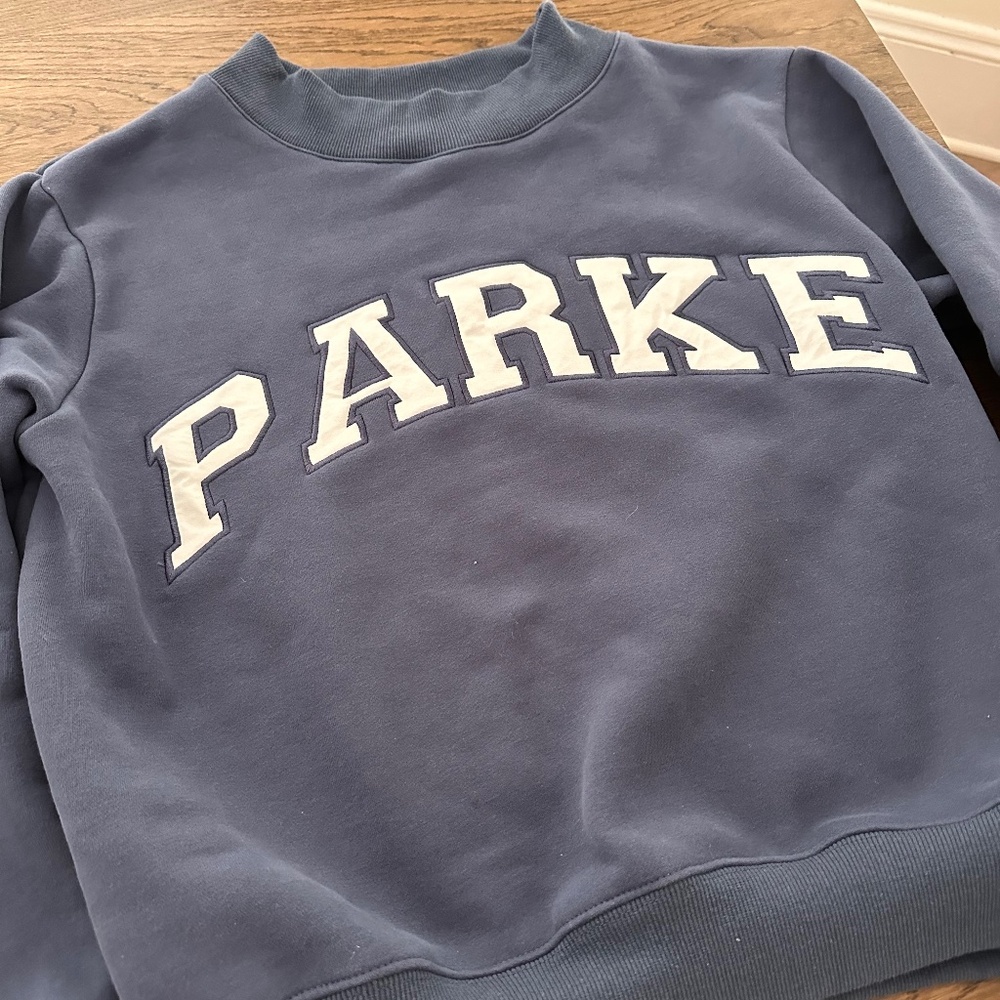 Parke mockneck sweatshirt Sapphire + White